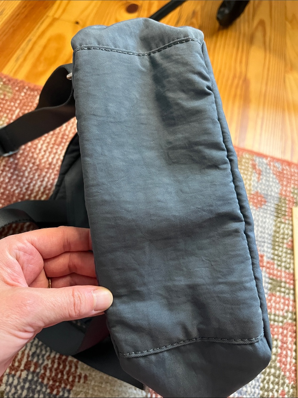 Kipling Kae Small Backpack Gray Blue Crinkle Nylon Lightweight EUC - Picture 9 of 9